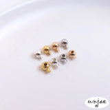 14K18K Round Positioning Beads Snap Buckle for DIY Silver Bracelet Necklace