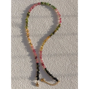 Boho Nature Stone Necklace Colorful Beads Choker Jewelry for Women