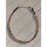 Boho Nature Stone Necklace Colorful Beads Choker Jewelry for Women