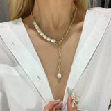 14KGF Pearl Necklace Baroque Irregular Necklaces for Women