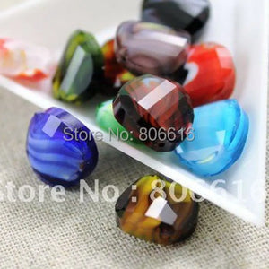 14MM Mixed Color Roundle Glass Lampwork Charms Beads