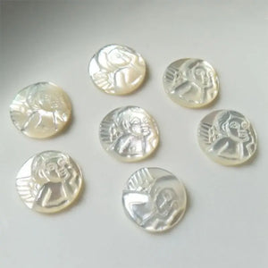 10Pcs 100% Natural Pearl Mother Shell Angel Style Jewellery Pendants