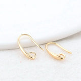 14MM 14K Brass Earrings Hooks DIY Jewelry Findings