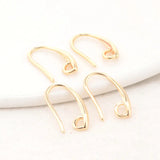 14MM 14K Brass Earrings Hooks DIY Jewelry Findings