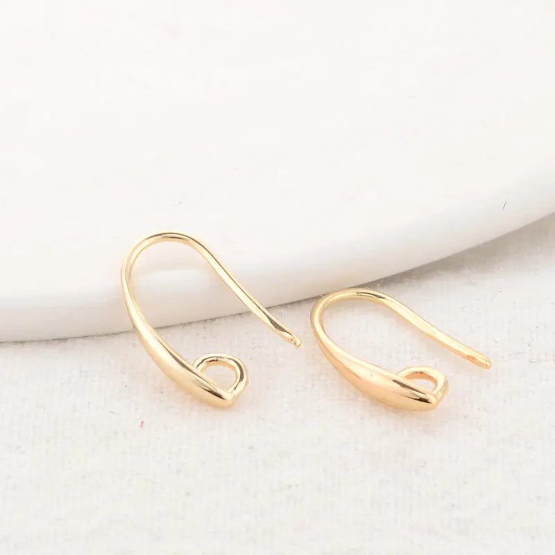 14MM 14K Brass Earrings Hooks DIY Jewelry Findings