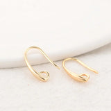 14MM 14K Brass Earrings Hooks DIY Jewelry Findings