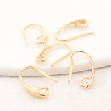 14MM 14K Brass Earrings Hooks DIY Jewelry Findings