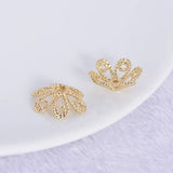 14MM Copper Flower Bead Caps Spacers for DIY Jewelry Making