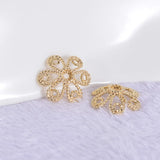 14MM Copper Flower Bead Caps Spacers for DIY Jewelry Making