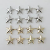 14MM Star Slice Flatback Buttons Gold 100Pcs
