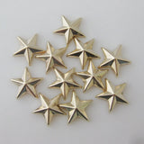 14MM Star Slice Flatback Buttons Gold 100Pcs