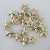 14MM Star Slice Flatback Buttons Gold 100Pcs