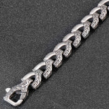 14MM Titanium Steel Bracelet for Men Hiphop Jewelry