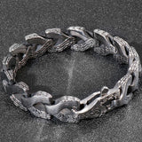 14MM Titanium Steel Bracelet for Men Hiphop Jewelry