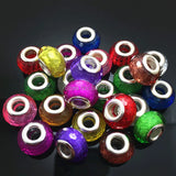 Mixed Glitter Cut&Faceted Beads Charms 100pcs/lot