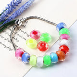 Mixed Colorful Resin Faceted Beads 100pcs/lot DIY Bracelet Charms