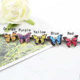 14PCS Colourful Enamel Butterfly Pendants Small Animal Findings