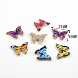 14PCS Colourful Enamel Butterfly Pendants Small Animal Findings