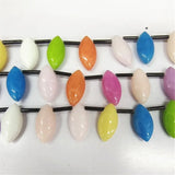 14PCS Nature Jade Gemstone Beads For Women's Necklace Making Jewelry