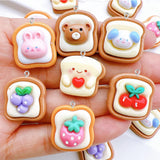 14PCS Bread Series Charms for DIY Jewelry Making