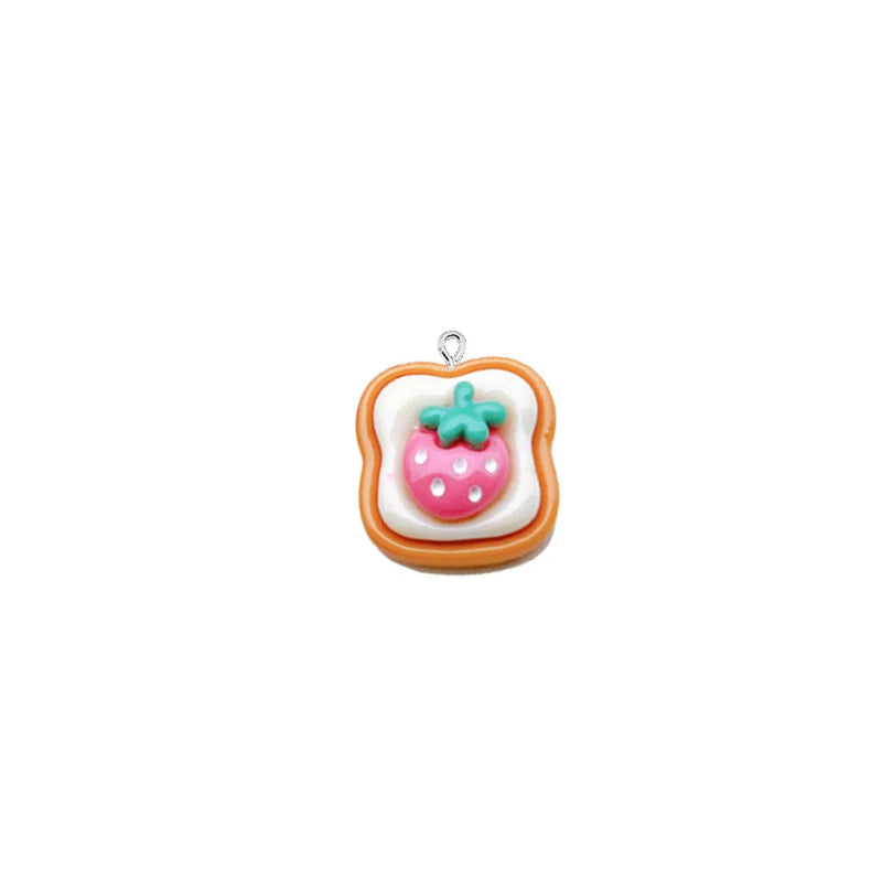 14PCS Bread Series Charms for DIY Jewelry Making