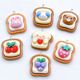 14PCS Bread Series Charms for DIY Jewelry Making
