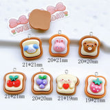 14PCS Bread Series Charms for DIY Jewelry Making