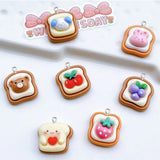 14PCS Bread Series Charms for DIY Jewelry Making