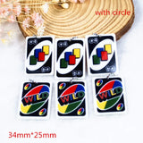 14Pcs Poker Game Card Charms Flatback Resin Crafts for DIY