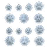 14Pcs Cat Paws Silicone Epoxy Mold DIY Keychain Pendant Jewelry Crafting Mould