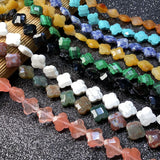 14Pcs Natural Stone Beads Semi-precious Flower Loose Beads DIY Jewelry