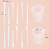 14Pcs Resin Mixing Cups Set with 100ml Measuring Cups and Plastic Droppers