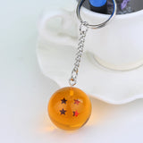 Dragon Series 1-7 Stars Balls Keychain Goku Bead Pendant Metal Key Ring