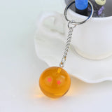 Dragon Series 1-7 Stars Balls Keychain Goku Bead Pendant Metal Key Ring