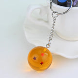 Dragon Series 1-7 Stars Balls Keychain Goku Bead Pendant Metal Key Ring