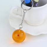 Dragon Series 1-7 Stars Balls Keychain Goku Bead Pendant Metal Key Ring