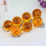 Dragon Series 1-7 Stars Balls Keychain Goku Bead Pendant Metal Key Ring