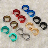 14Pcs Small Round Hoop Huggie Sleeper Stud Earrings Hippy Jewelry
