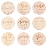 14Pcs Wooden Baby Monthly Milestone Cards for Photo Props Baby Shower