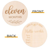 14Pcs Wooden Baby Monthly Milestone Cards Baby Shower Photo Props
