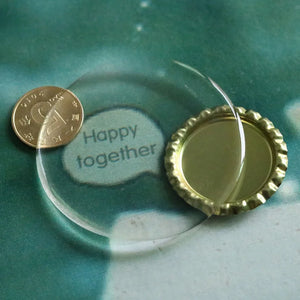 14Pcs Clear Circle Domes Adhesive Epoxy Sticker Caps 38MM 1.6MM Thickness