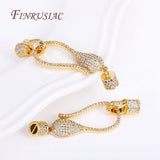 50MM 18K Gold-Plated CZ Clasp for DIY Pearl Necklace