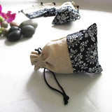 Chinese Style Fabric Drawstring Pouch 10pcs/lot Linen Jewelry Bag