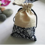 Chinese Style Fabric Drawstring Pouch 10pcs/lot Linen Jewelry Bag