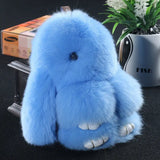14cm Pluff Bunny Keychain Rex Rabbit Fur Key Chains For Women Bag Toys Doll