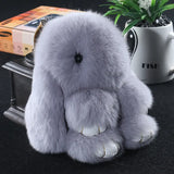14cm Pluff Bunny Keychain Rex Rabbit Fur Key Chains For Women Bag Toys Doll