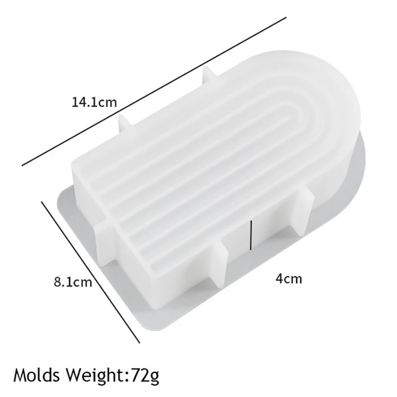 Rainbow Arch Silicone Mold for Candle Making