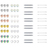 14g Nipple Rings Replacement Balls Tongue Rings 5mm Top Ball Set