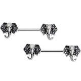 14g Surgical Steel Elephant Nipple Bar Ring Piercing