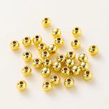14k/18k 2-6mm Smooth Round Brass Beads for DIY Jewelry Making